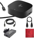 HP Docking Station for Laptop Dual Monitor and Charging - 5TW10AA / 5TW10UT / 5TW10AA#ABB USB-C G5 Dock with 120W AC Adap TER + HDMI Cable + DisplayPort Cable + Cleaning Cloth (Renewed)