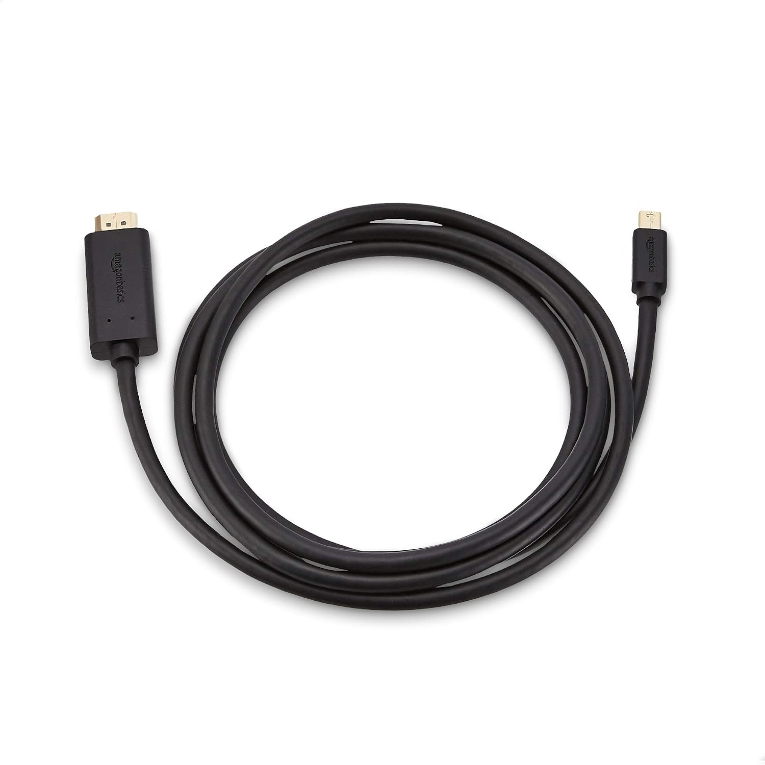 Amazon Basics Mini DisplayPort to HDMI Cable, Gold-Plated, 6 ft, Case of 52, Black