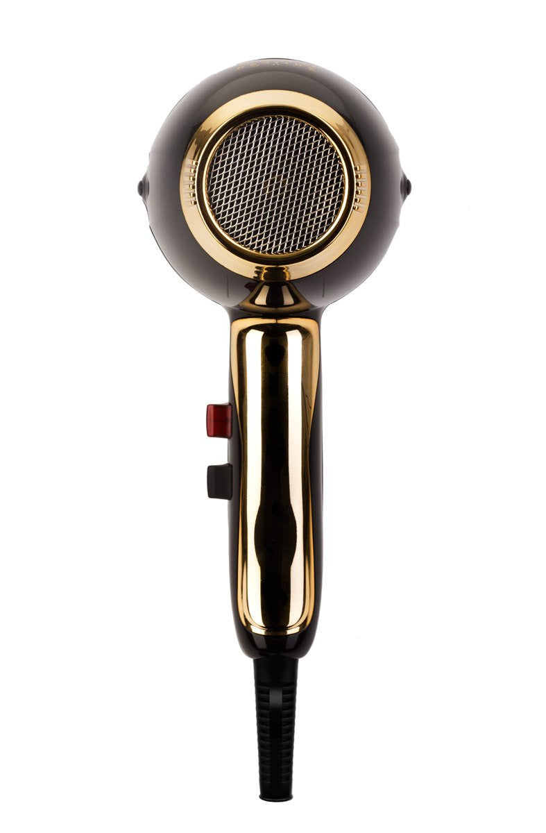 Elchim 3900 Healthy Ionic Ceramic Professional Hair Dryer with Powerful Airflow and Low EMF Technology - Black & Gold