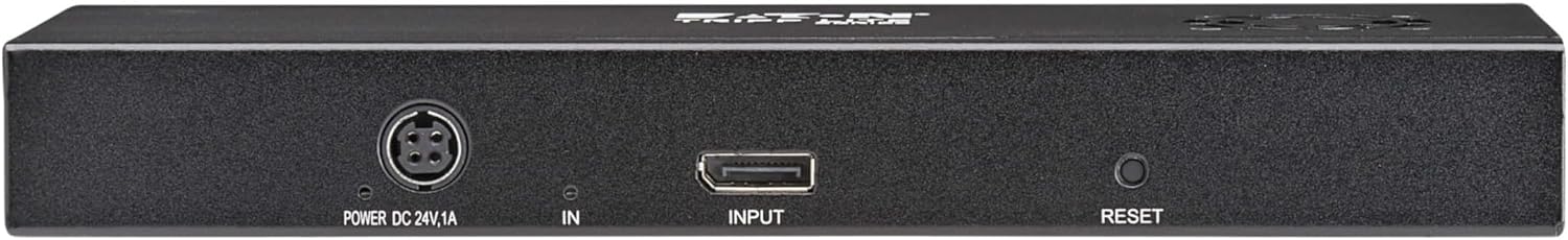 Tripp Lite Series 2-Port DisplayPort to HDMI Splitter + Extender Over Ethernet Cat6, Up to 8K@60Hz Video, 1 in 2 Out, DP 1.4, MST Hub, TAA Compliant, Plug-and-Play, 1-Year Warranty (B156E-002-H8K-K)