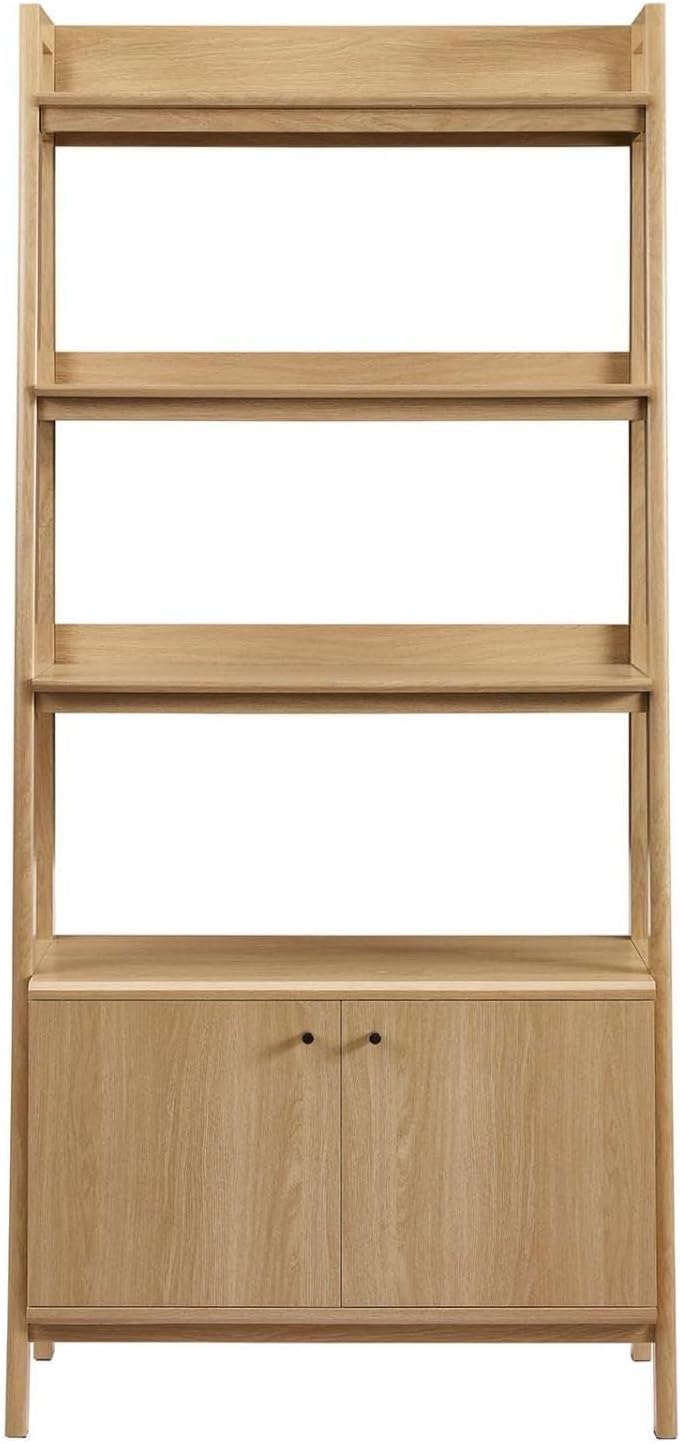 Modway 33' Bookshelf Display Case in Oak