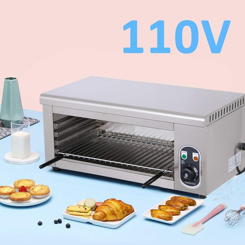 TFCFL Salamander Broiler Countertop Grill, 2000W Electric Cheese Melter Cheesemelter Broiler, Wall-mounted Cheese Broiler BBQ Counter for Restaurant Kitchen 50-300 ° C