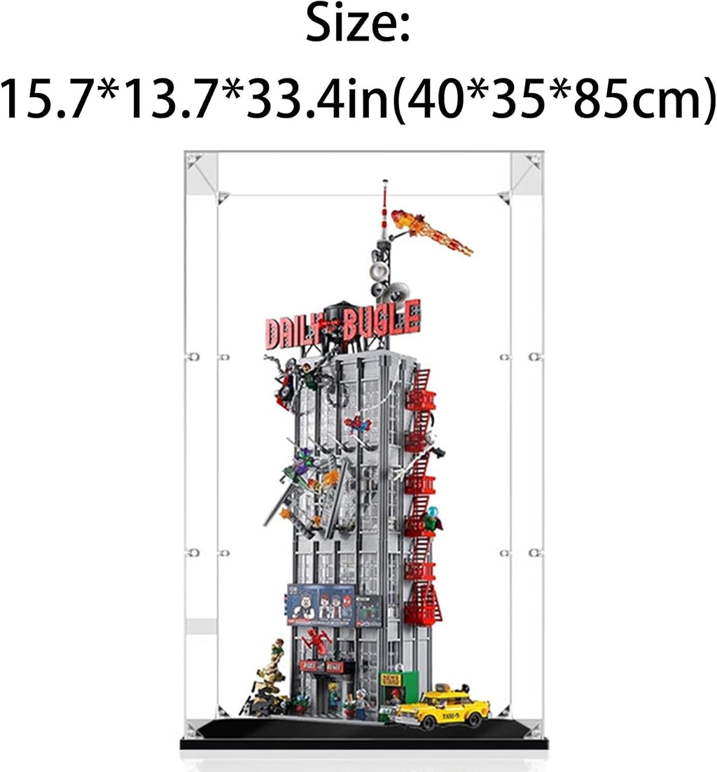 Applicable to Lego 76178 Daily Bugle Acrylic Display Box(15.7 * 13.7 * 33.4in), Display Cases for Collectibles, Sturdy Protection for Your Collectible,A,2MM