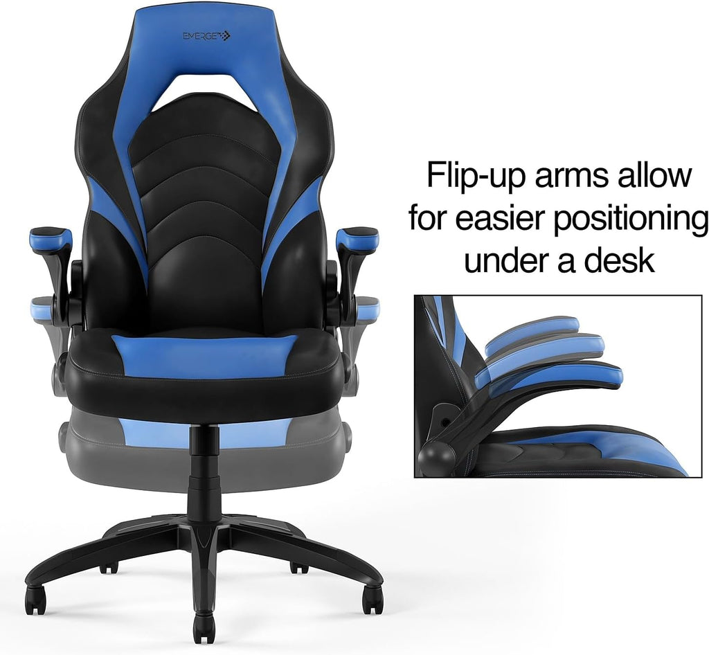 STAPLES Emerge Gaming Chair, Ergonomic, Adjustable Height, Swivel, Black