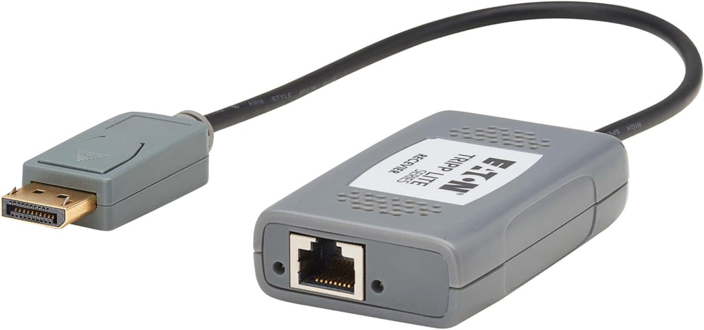 Tripp Lite Series 2-Port DisplayPort to HDMI Splitter + Extender Over Ethernet Cat6, Up to 8K@60Hz Video, 1 in 2 Out, DP 1.4, MST Hub, TAA Compliant, Plug-and-Play, 1-Year Warranty (B156E-002-H8K-K)