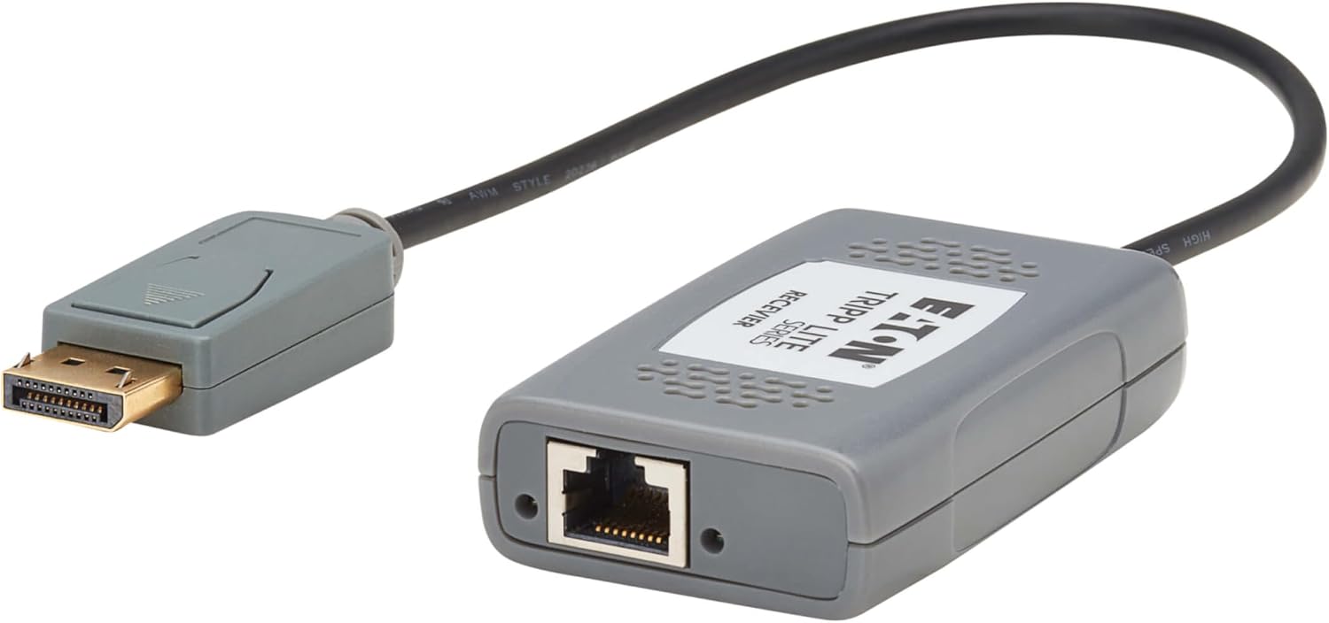Tripp Lite Series 2-Port DisplayPort to HDMI Splitter + Extender Over Ethernet Cat6, Up to 8K@60Hz Video, 1 in 2 Out, DP 1.4, MST Hub, TAA Compliant, Plug-and-Play, 1-Year Warranty (B156E-002-H8K-K)
