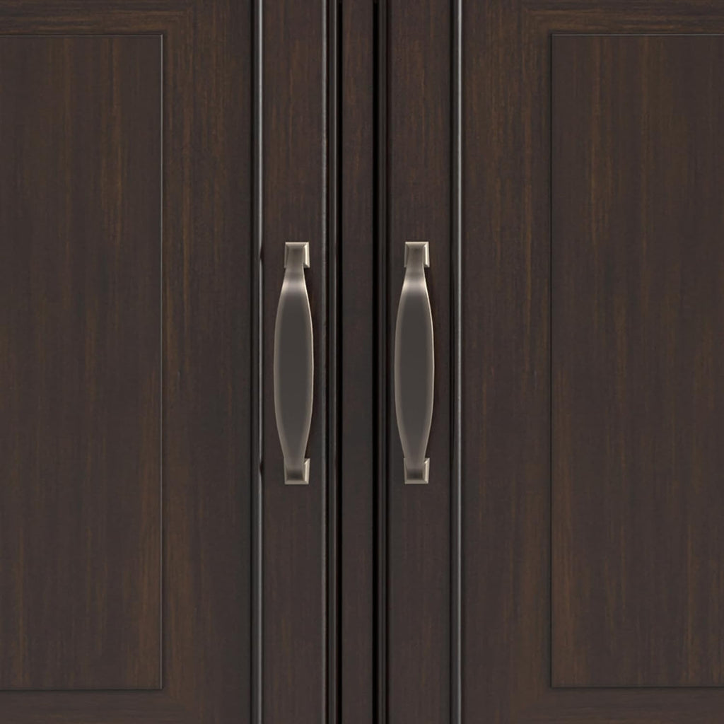 SIMPLIHOME Connaught Buffet - 67 inch Wide Solid Wood 4 Door Sideboard Cabinet in Dark Chestnut Brown, Traditional Dining Room Storage for Kitchen or Living Room with 2 Drawers and Adjustable Shelves