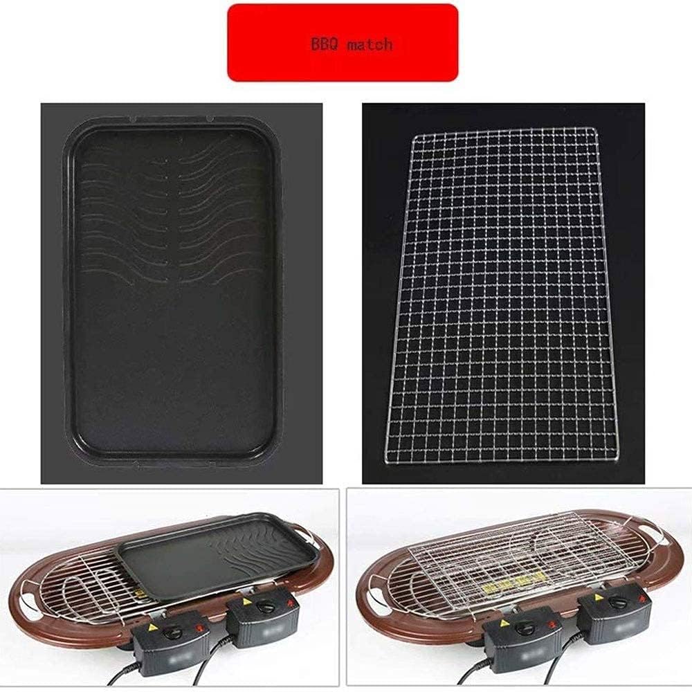 Barbecue Grill Multifunction Electric Grill Electric Grill Indoor Hot Pot Indoor Teppanyaki Grill with Divider Separate Dual Temperature Con tral Capacity