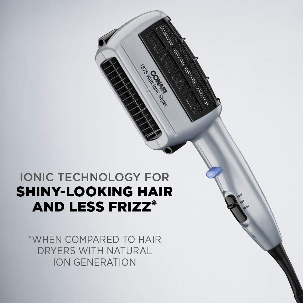 Conair 3-in-1 Styling Hair Dryer, 1875W Hair Dryer with Ionic Technology and 3 Attachments (Pack of 4)