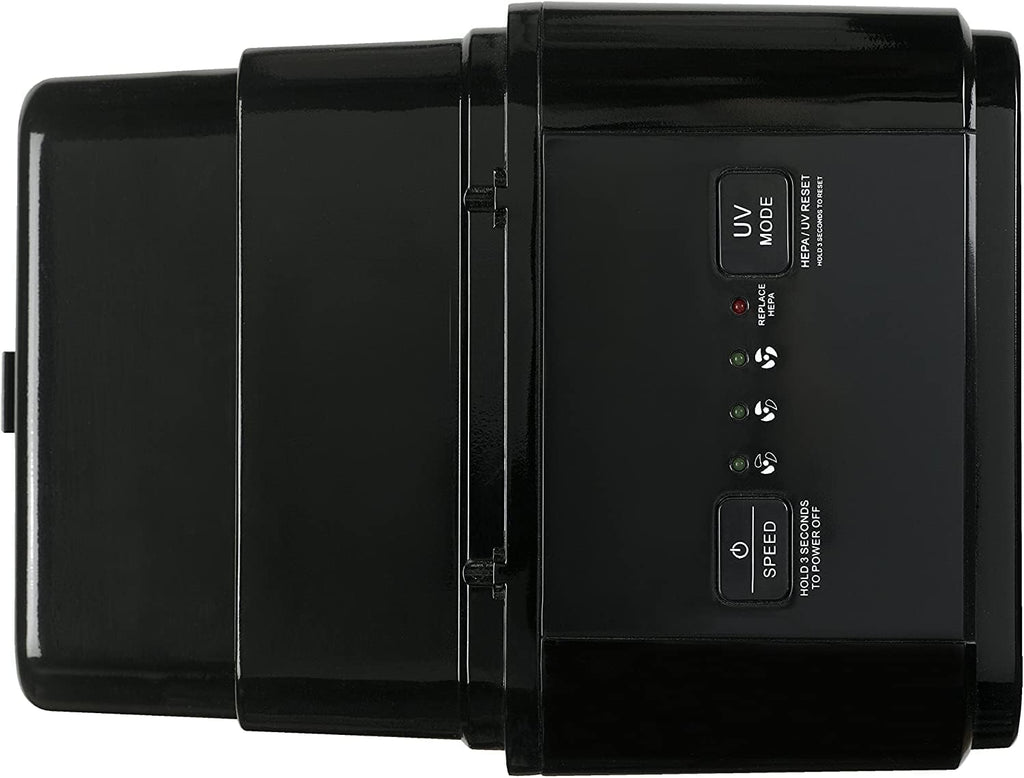 GermGuardian 5-In-1 HEPA Air Purifier for Home, Pet Air Purifier with HEPA Air Filter & UV-C Light, AC4300BPTCA, 743 Sq. Ft., 22'' Tower, Black