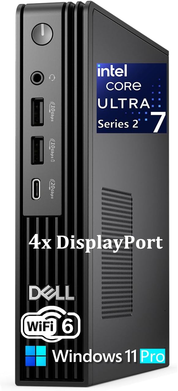 Dell OptiPlex 7020 MFF 7000 Micro Form Factor Mini Business Desktop Computer, 14th Gen Intel 20-Core i7-14700T up to 5.2GHz, 32GB DDR5 RAM, 1TB PCIe SSD, WiFi 6, DisplayPort, HDMI, Windows 11 Pro