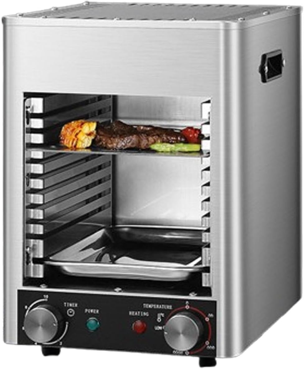 Electric Steak Broiler, 1700W Smokeless Indoor Electric Grill With 10-Layer Rack,Commercial,Adjustable Time & Temperature, Smokeless Broiler Oven For Steak & Bbq