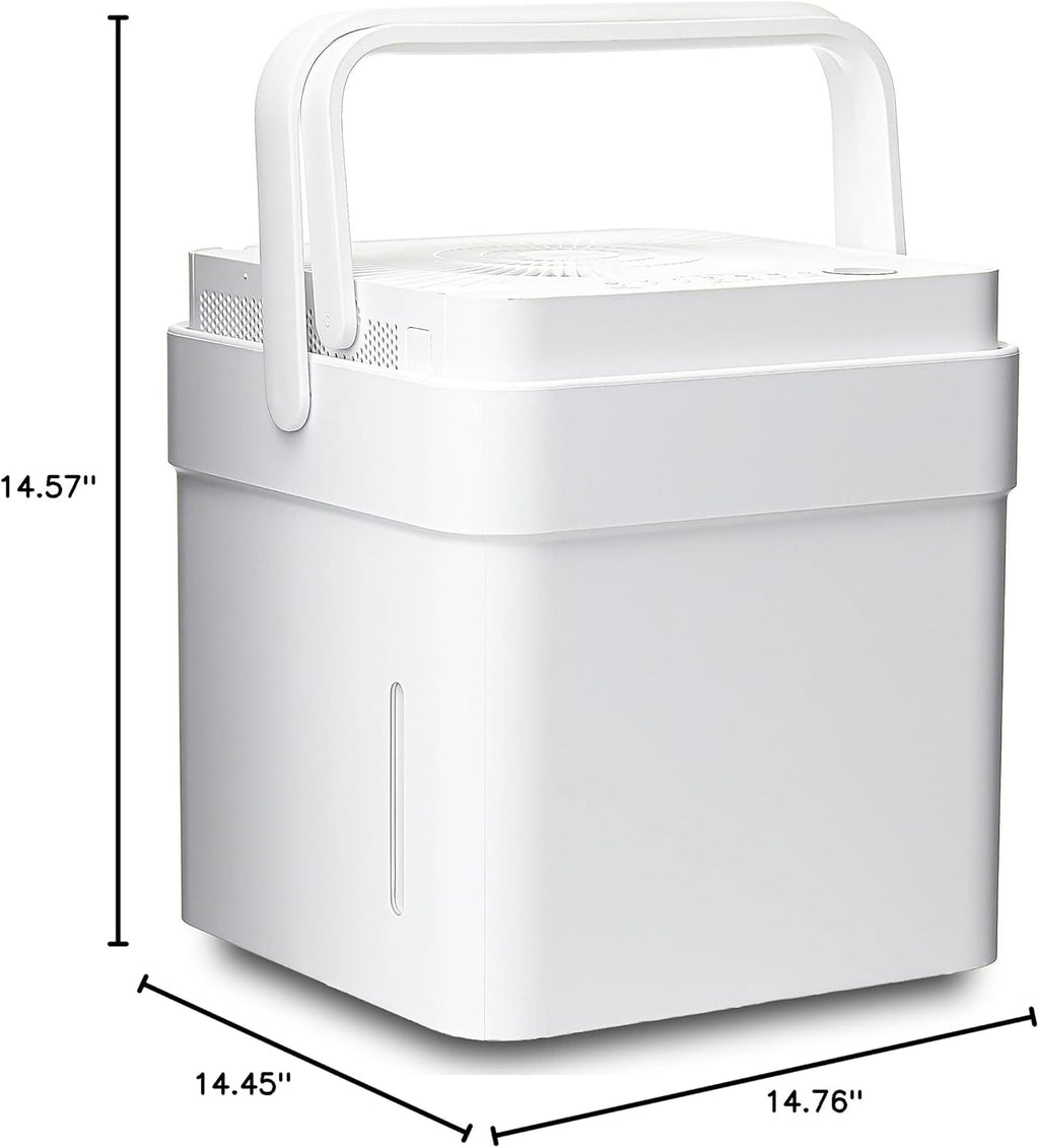 Midea Cube 50 Pint Dehumidifier for Basement and Rooms at Home for up to 4,500 Sq. Ft., Built-in Pump, Drain Hose Included, Smart Control, Works with Alexa (White), ENERGY STAR Most Efficient 2022