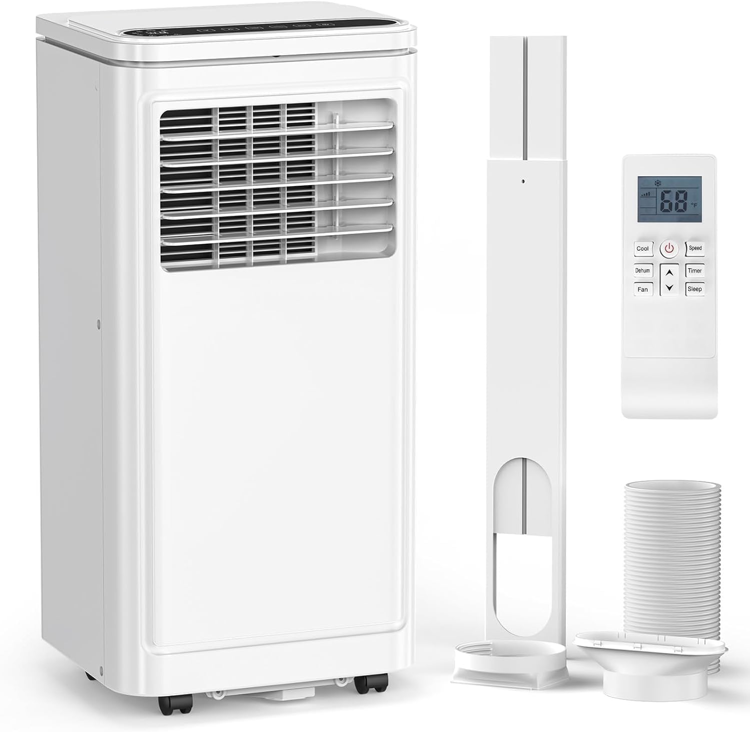 Antarctic Star Portable Air Conditioners 8,000 BTU, 3-in-1 Portable AC Unit for Rooms up to 350 Sq.Ft, Mini Air Conditioner for Bedroom with Cooling, Dehumidifier & Fan Mode, 24H Timer, Sleep Mode