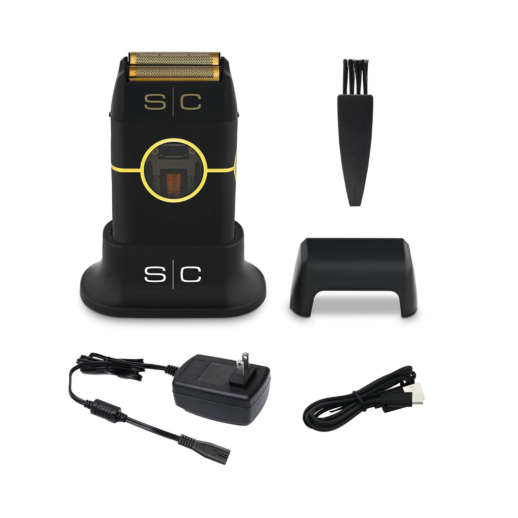 StyleCraft Instinct Metal Cordless Double Foil Shaver with IN2 Vector Motor Intuitive Torque Control, USB-C Rechargeable