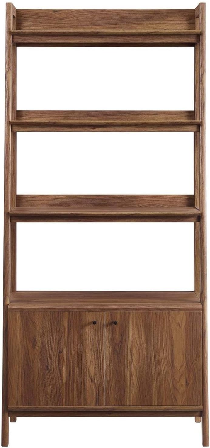 Modway 33' Bookshelf Display Case in Walnut