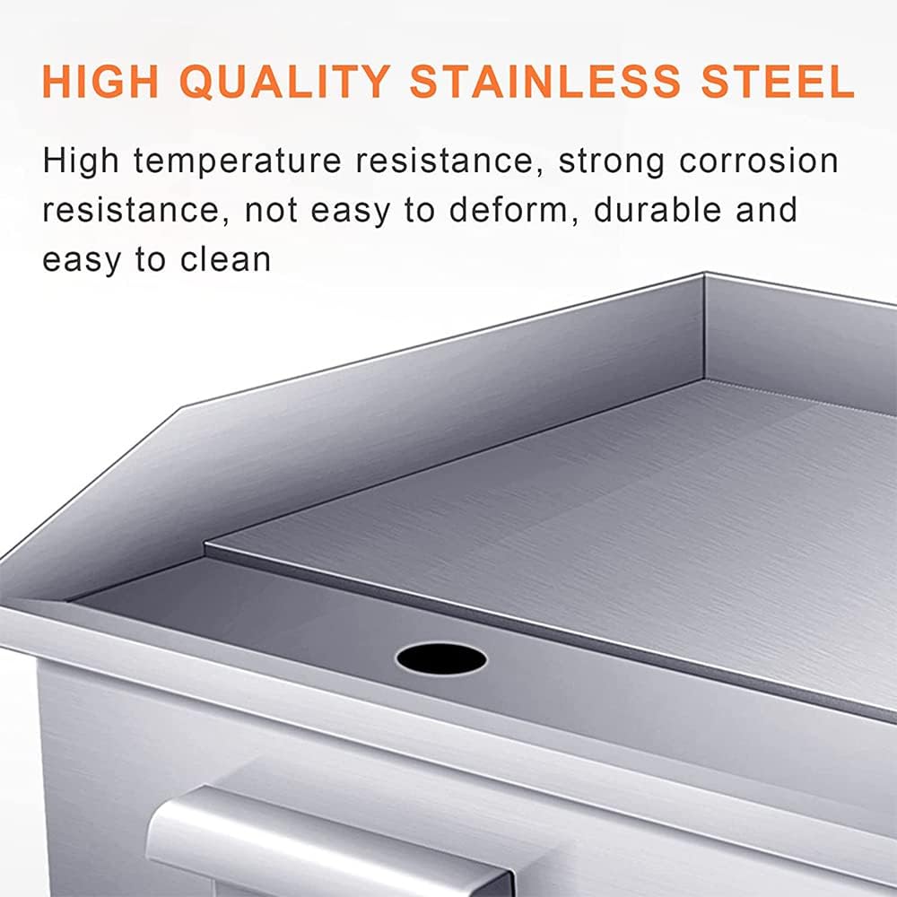 Electric Iron Plate Burning Machine, Table Iron Plate Grill, with Oil Leak Hole and Removable Oil Drawer, Used for Kitchen Business