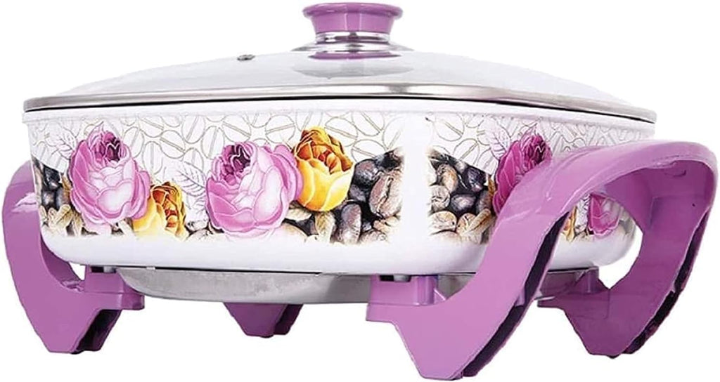 Electric Grill Indoor Household Electric Grill, Multi-Function Electric Cooker, Electric Frying pan, Electric hot Pot, Barbecue Pot, Frying pan, Steamer,Portable Nonstick Griddle