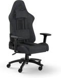 Corsair TC100 Relaxed Gaming Chair - Fabric - Racing-Inspired Design - Lumbar Pillow - Detachable Memory Foam Neck Pillow - Adjustable Seat Height - Adjustable Armrests - Gray and Black