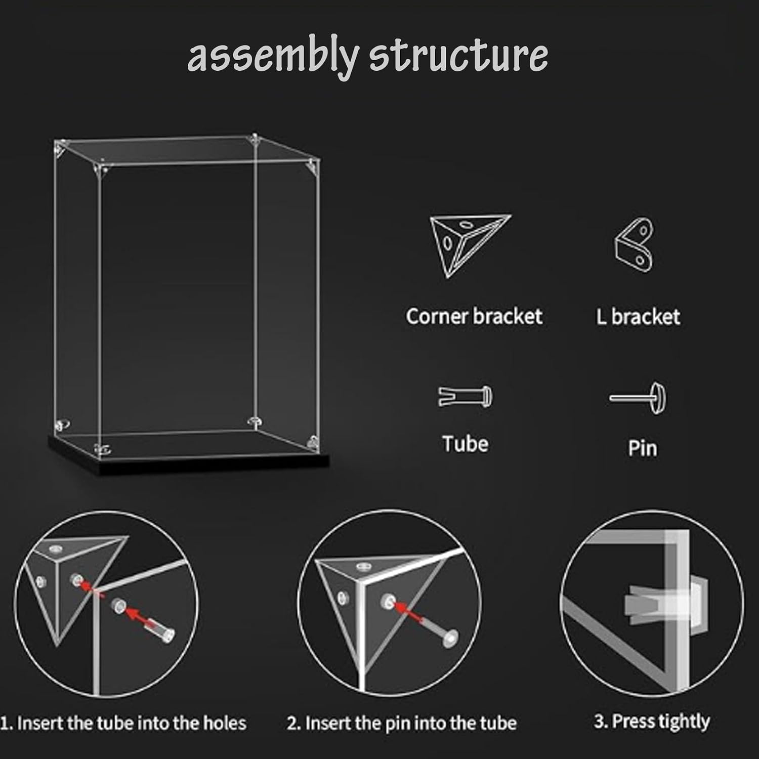 Acrylic Transparent Display Box, Compatible with Lego 75382 TIE Interceptor Model Display Box, Storage Box, dust Box That Requires self-Assembly(Box Only)