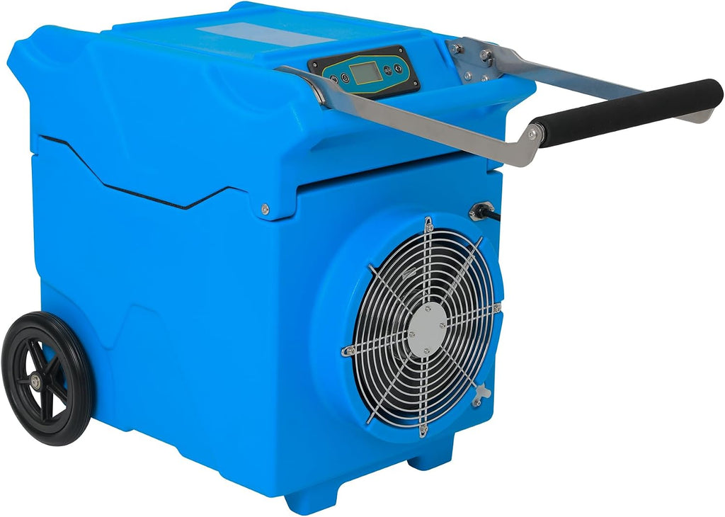 Mounto MOUNTO 230Pints LGR Commercial Compact Dehumidifier with Pump and Drain Hose, LGR Portable Dehumidifier with wheels for Home, Basements, Garages, and Job Sites (Blue)