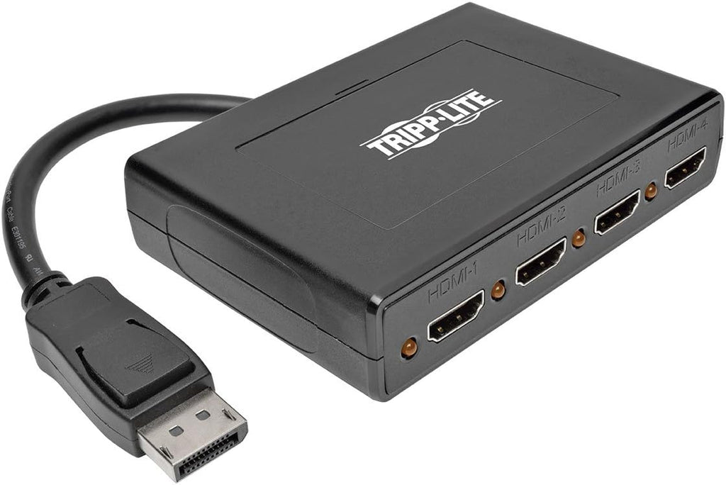 Tripp Lite 4-Port DisplayPort to HDMI Multi Stream Transport Hub MST, DP 1.2, DP to HDMI, 3840x2160 4K x 2K @ 24/30Hz (B156-004-HD-V2)