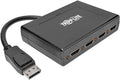 Tripp Lite 4-Port DisplayPort to HDMI Multi Stream Transport Hub MST, DP 1.2, DP to HDMI, 3840x2160 4K x 2K @ 24/30Hz (B156-004-HD-V2)