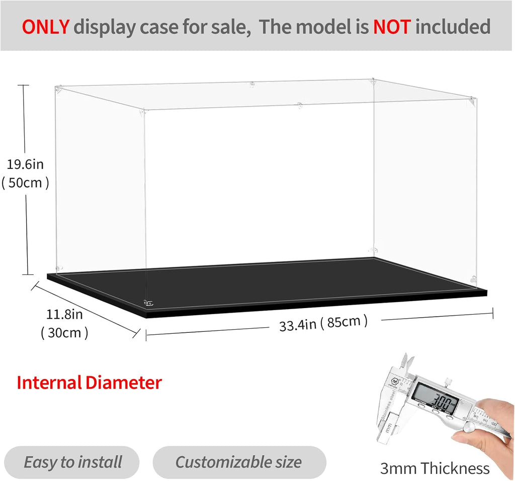 Display Case for Lego 10335 The Endurance, 33.46x11.81x19.68inches (85x30x50cm), Protect Your Collectibles from Dust with a Clear Showcase