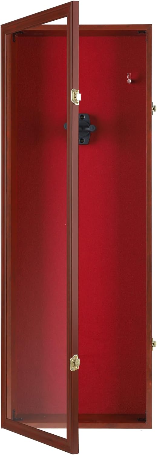 Violin Display Case Violin Case Hanger Stand 33' Height Mahogany Finish Frame fits Ukulele Fiddle Also