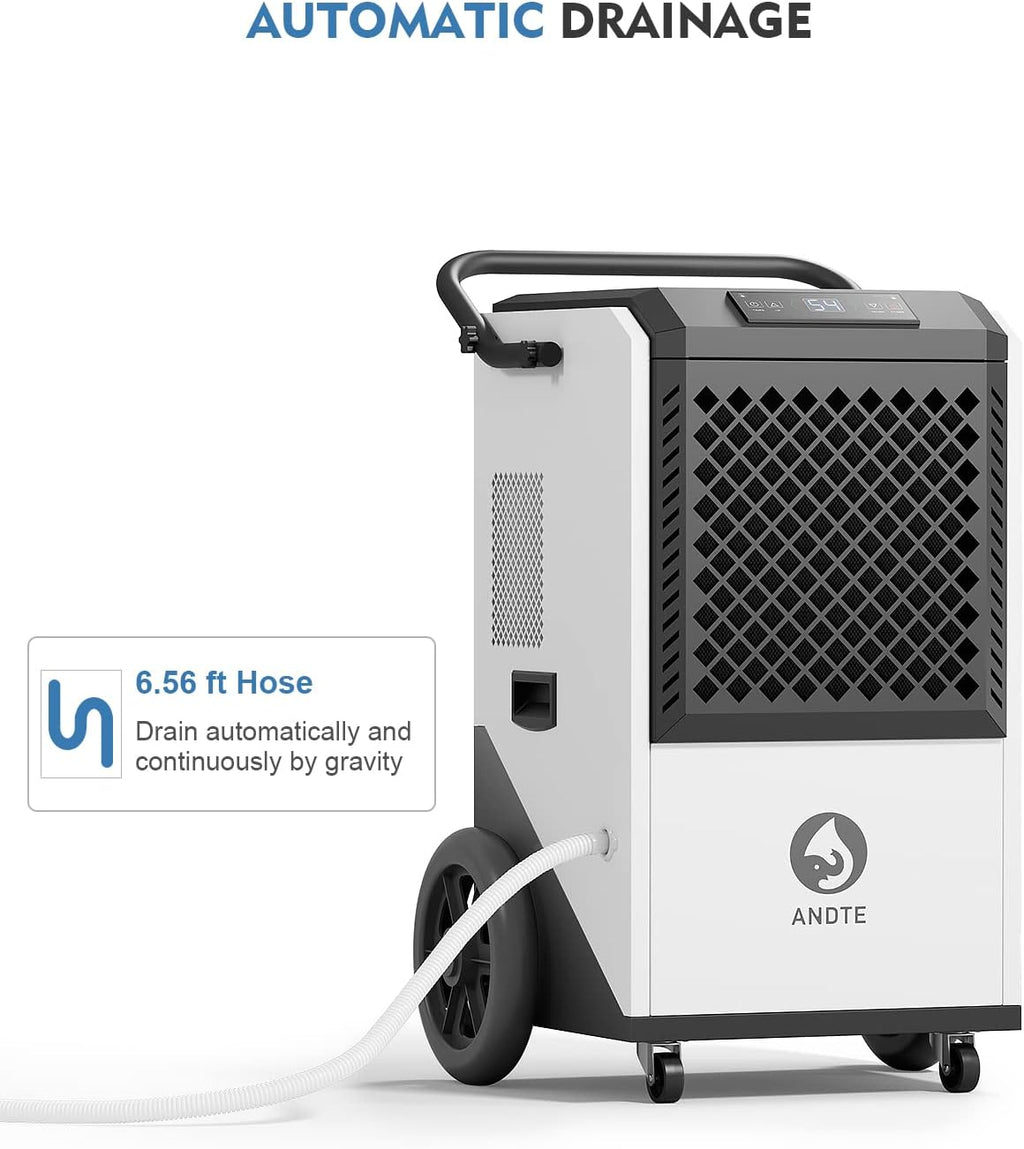 250 Pint Commercial Dehumidifier for Industrial Basement Heavy Duty Commercial-grade Portable Dehumidifiers 8000sqft for Large Spaces,Warehouse Grow Room, Water Damage Restoration