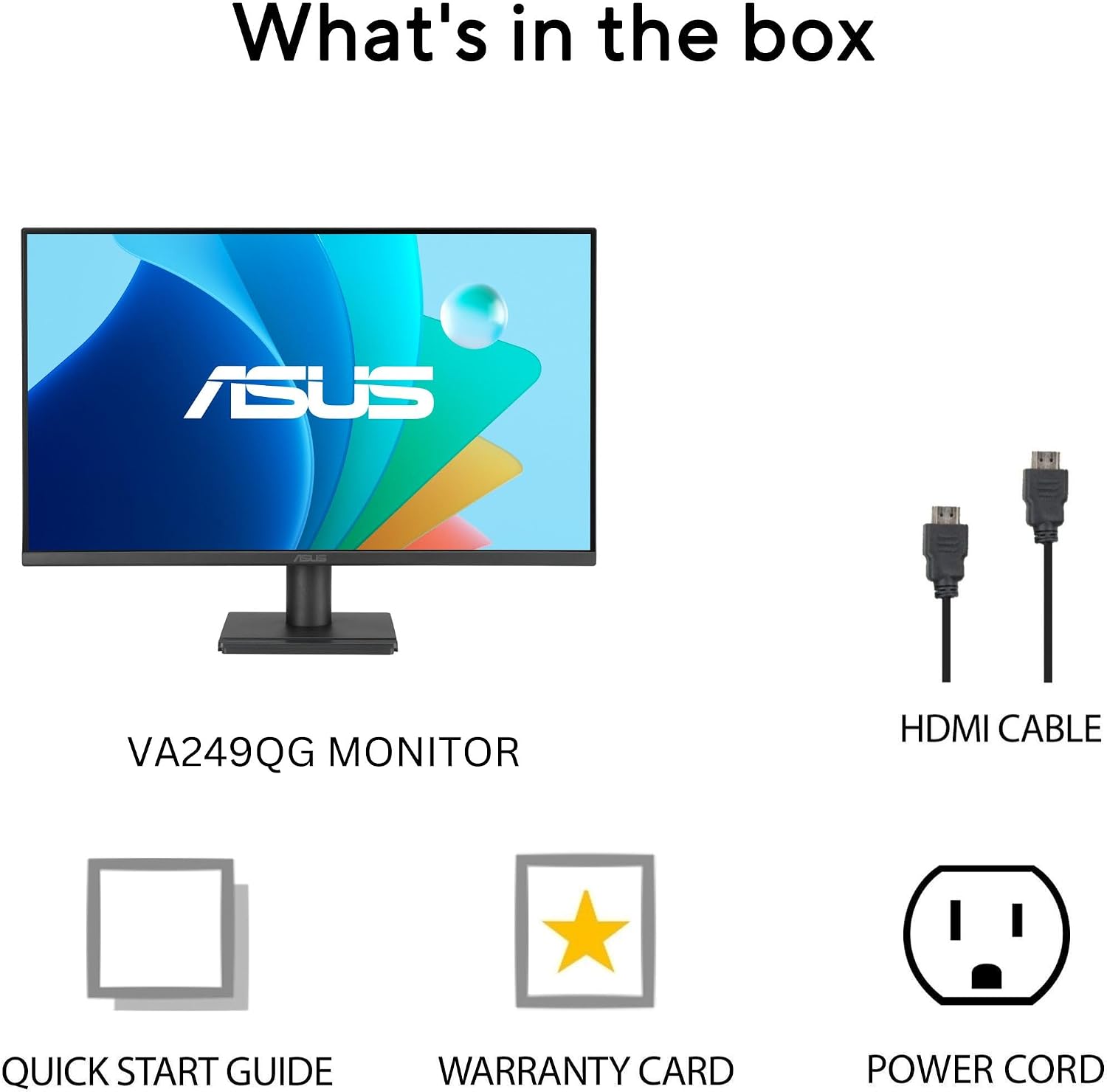 ASUS 24' 1080P Computer Monitor (VA249QG) – IPS, Full HD, 120Hz, 1ms, Adaptive-Sync, 99% sRGB, Speakers, HDMI, DisplayPort, VGA, Low Blue Light, Flicker-Free, VESA Mountable, 3yr Warranty