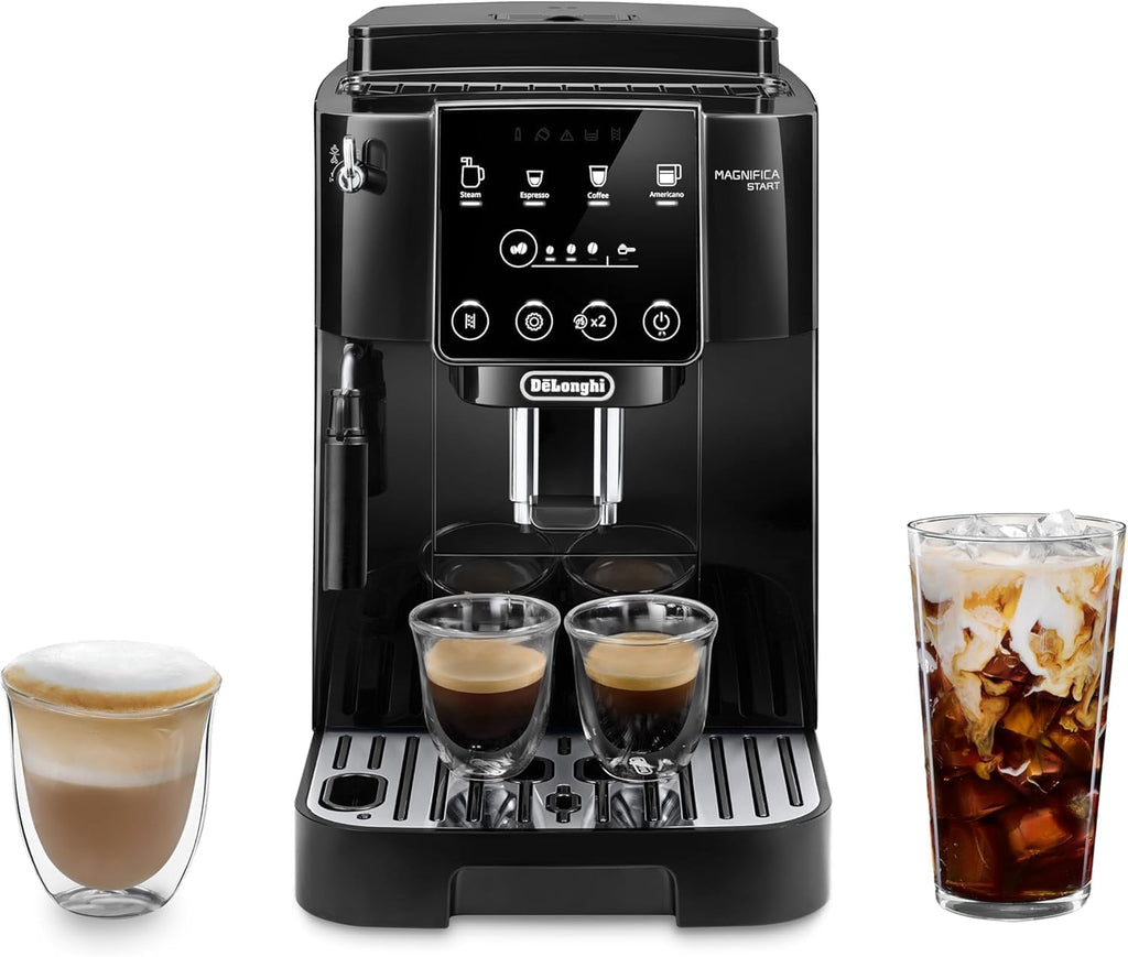 De'Longhi Magnifica Start Automatic Espresso Machine with Manual Frother, Black, ECAM22022SB (Renewed)