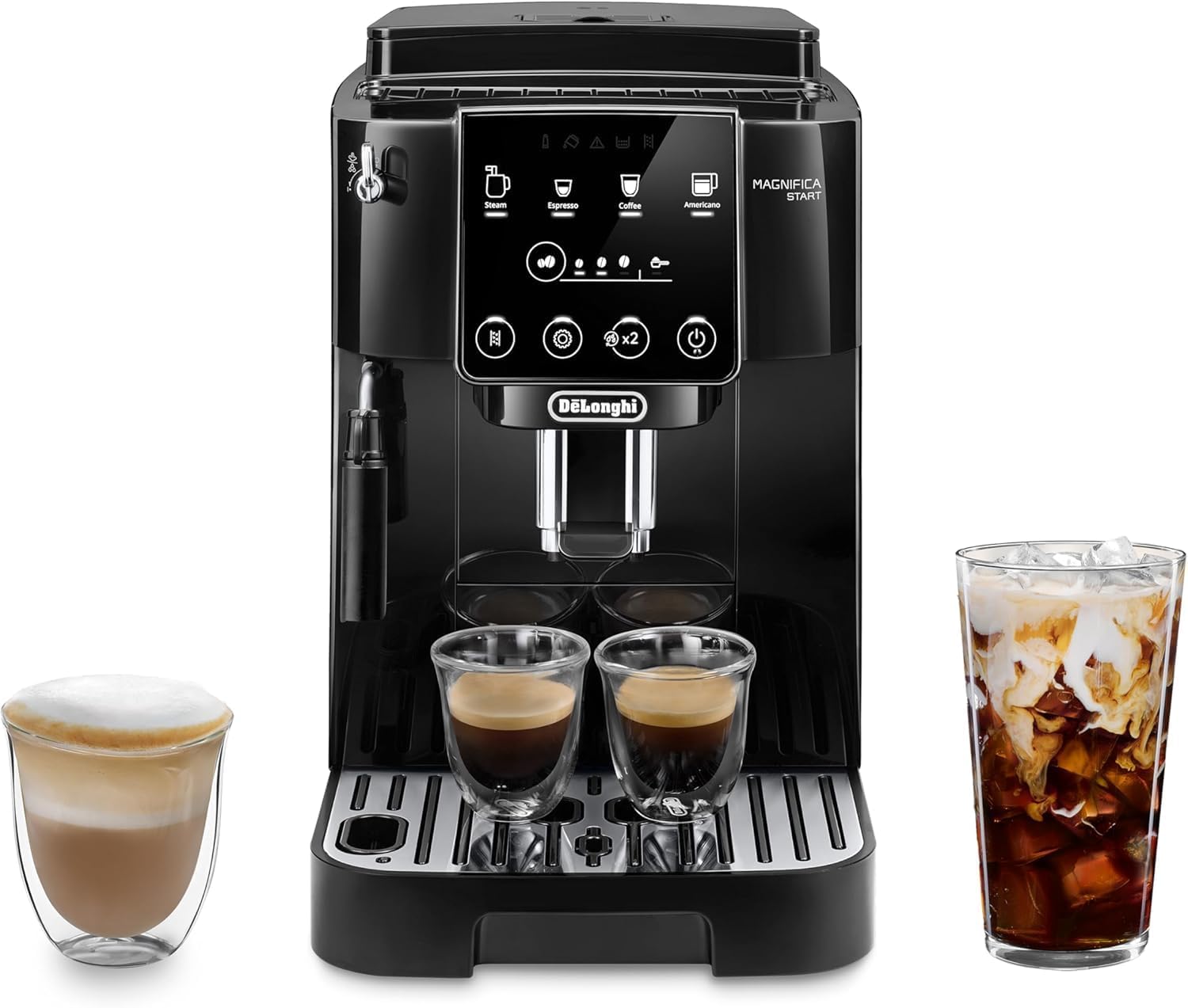 De'Longhi Magnifica Start Automatic Espresso Machine with Manual Frother, Black, ECAM22022SB (Renewed)