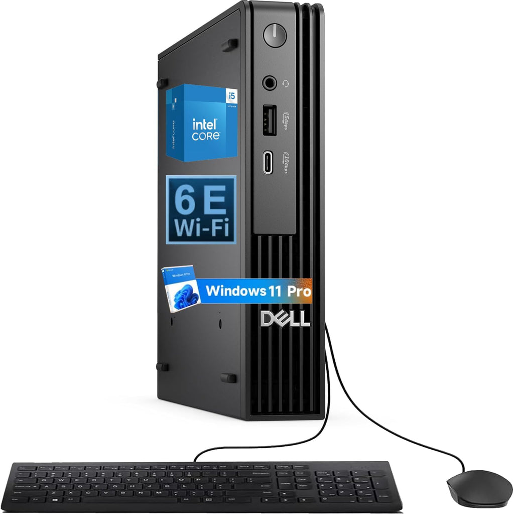 Dell OptiPlex Next-Generation, Pro Micro Business Desktop, Intel i5-14500T, 14-Core, up to 4.8 GHz, 16GB DDR5 RAM, 1TB NVMe SSD, WiFi 6E, Bluetooth, Windows 11 Pro, HDMI, DisplayPort
