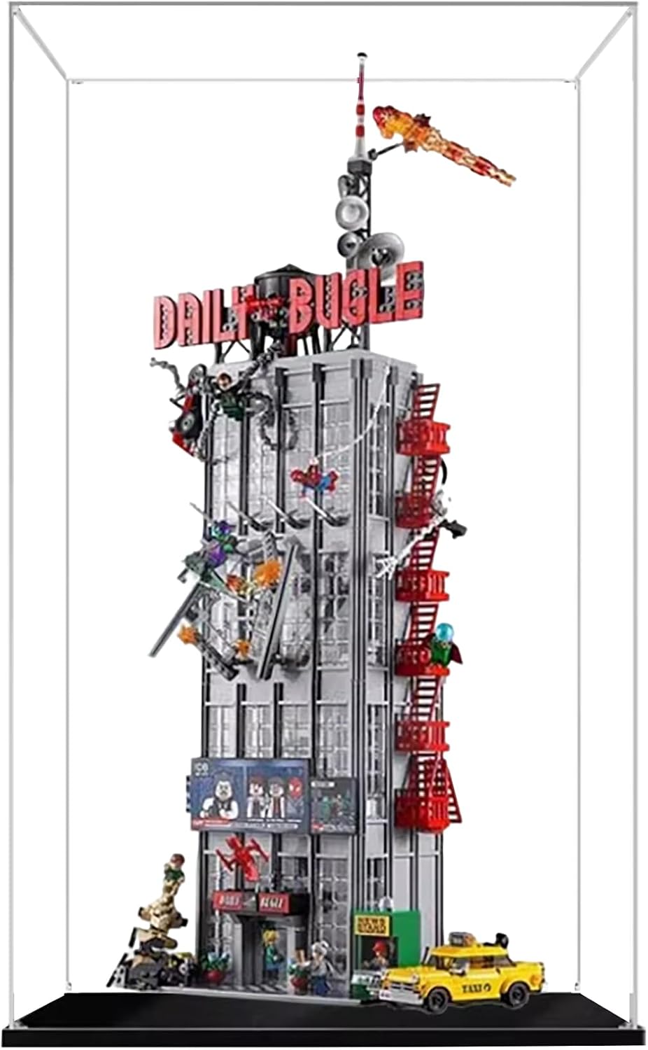 Acrylic Display Case for Lego 76178 Daily Bugle Building Building Set– Dustproof Display Box, Showcase Box,, Display Box Compatible with Lego 76178-Only Display case (2mm)
