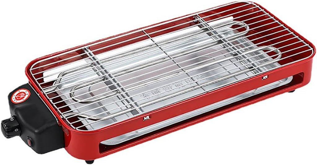 ERICAT Smokeless Indoor Grill, Electric Smokeless Rack with Non-Slip Feet, Non-Stick Cooking Surface and 5 Gear Adjustable Temperature Knob,Even Heating and Detachable Washable, for Bonfire, Patio