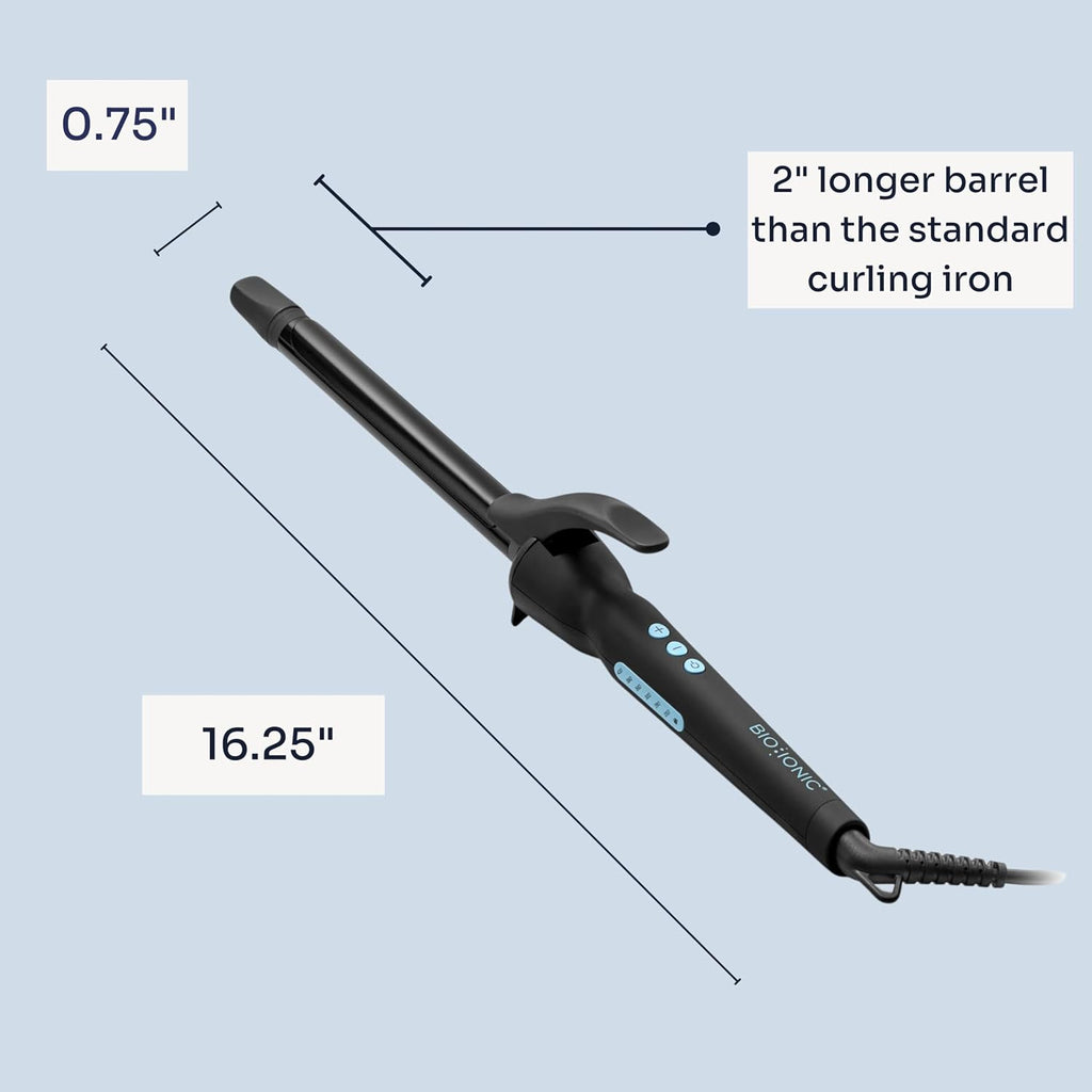 Bio Ionic Long Barrel Curling Iron with Moisture Heat Technology & NanoIonic MX Versatile Curling Wand - Multiple Barrel Sizes for Tight, Classic, Loose & Soft Curls