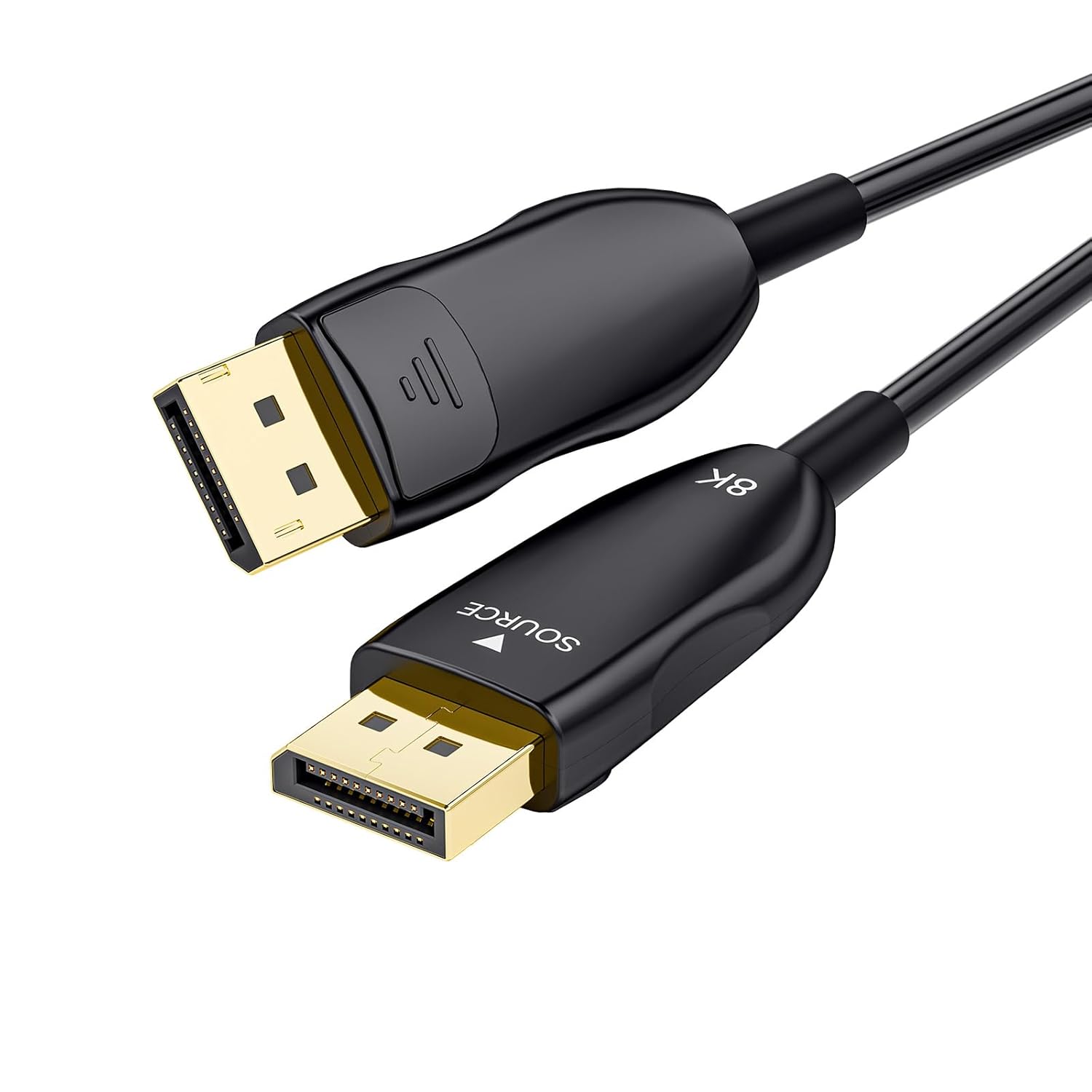 8K Fiber Optic DisplayPort Cable 2.1, 75ft Long Active DP Cable 54Gbps, 8K@60Hz, 4K@240Hz, 2K@360Hz, HDR, HDCP, DSC 1.2a, High Speed Optical Display Port Cord for Gaming/Monitor/Graphics Card/TV/PC