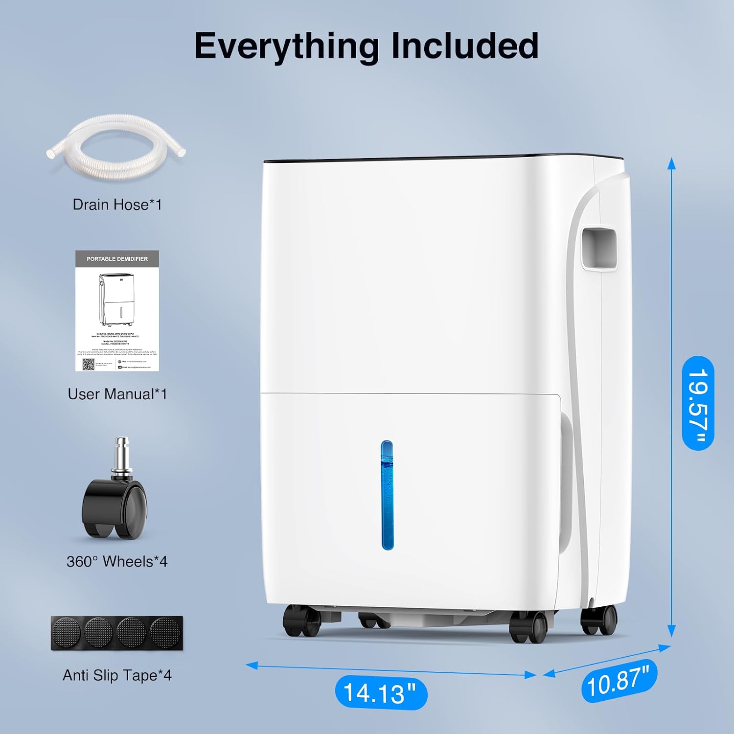 ZAFRO 5000 Sq.Ft Dehumidifiers for Home and Basement with Drain Hose, Energy Saving Max 80 Pints Dehumidifier with Auto or Manual Drainage, Auto Defrost, Three Modes, 24Hrs Timer