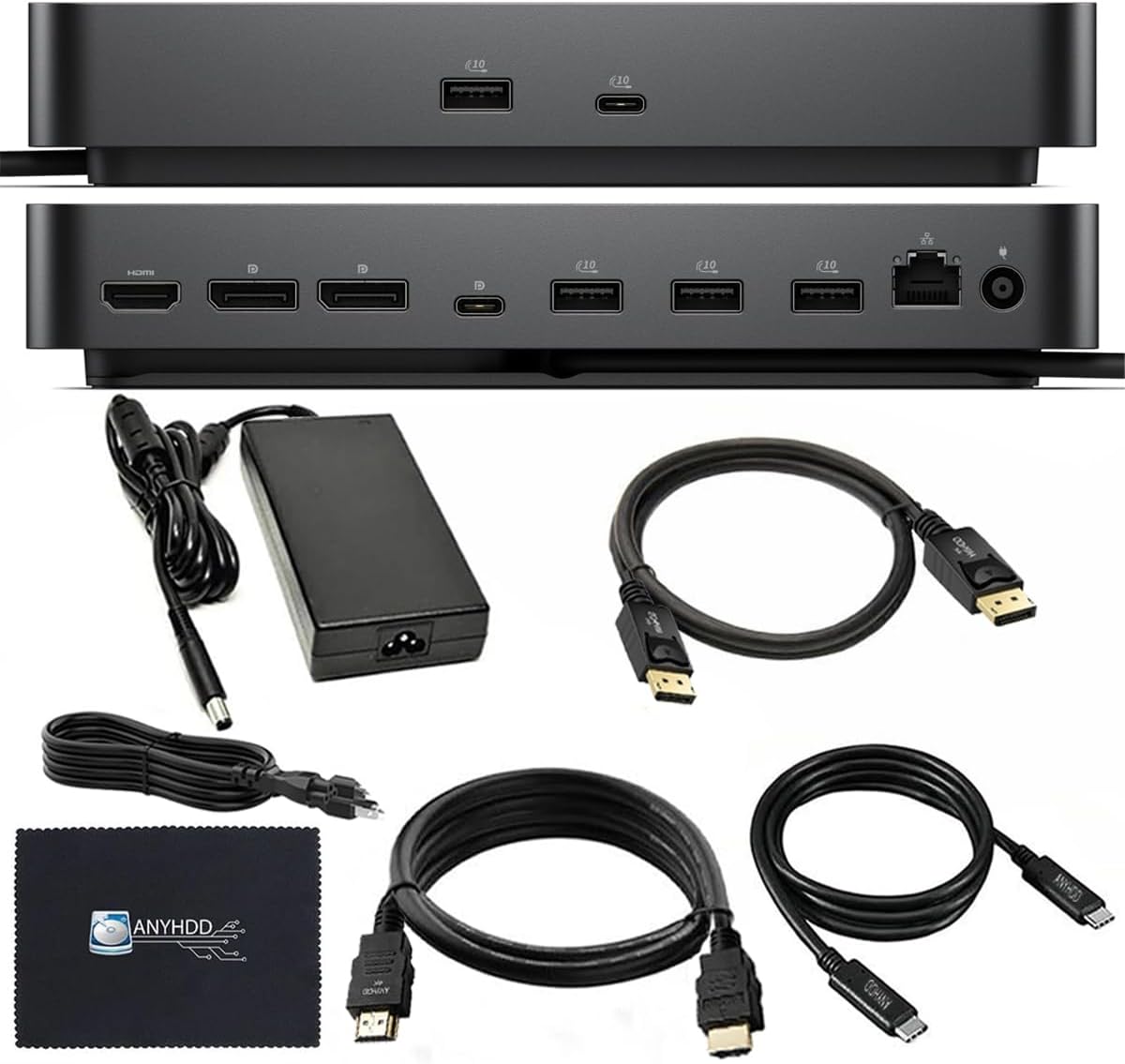 Dell Pro Dock WD25 USB-C Docking Station – 100W Power, Dual 4K Display Support, Includes Anyhdd HDMI, DisplayPort and C to C Cable, 3 Year Warranty