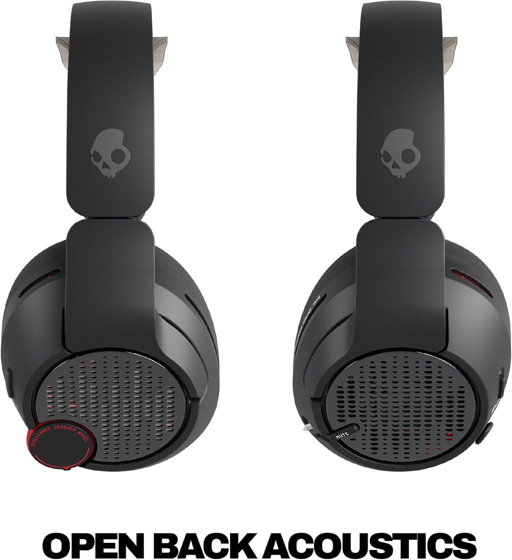 Skullcandy Crusher PLYR 720 Wireless Gaming Headset, Ultimate Immersion and Comfort, THX Spatial Audio, Multi-Sensory Bass and Platform- Digi-Black, Removable Mic, PC, PlayStation, Nintendo