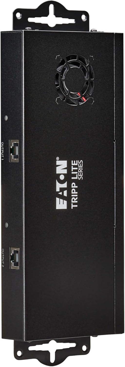 Tripp Lite Series 2-Port DisplayPort to HDMI Splitter + Extender Over Ethernet Cat6, Up to 8K@60Hz Video, 1 in 2 Out, DP 1.4, MST Hub, TAA Compliant, Plug-and-Play, 1-Year Warranty (B156E-002-H8K-K)