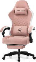 GTPLAYER Gaming Chair, Computer Office Chair with Pocket Spring Cushion, Linkage Armrests and Footrest, High Back Ergonomic Computer Chair with Lumbar Support Task Chair with Footrest