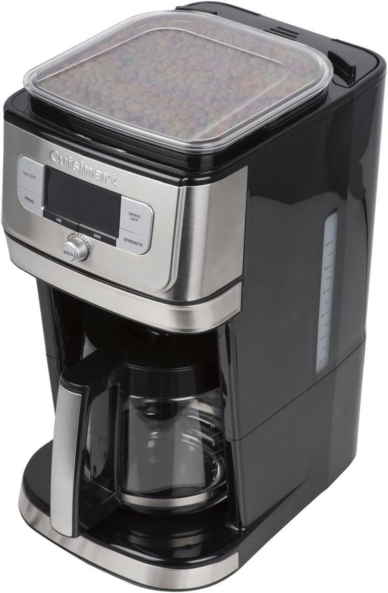 Cuisinart DGB-800C Fully Automatic 12-Cup Burr Grind & BrewTM Coffeemaker, Black/Silver, 1 Count, Silver