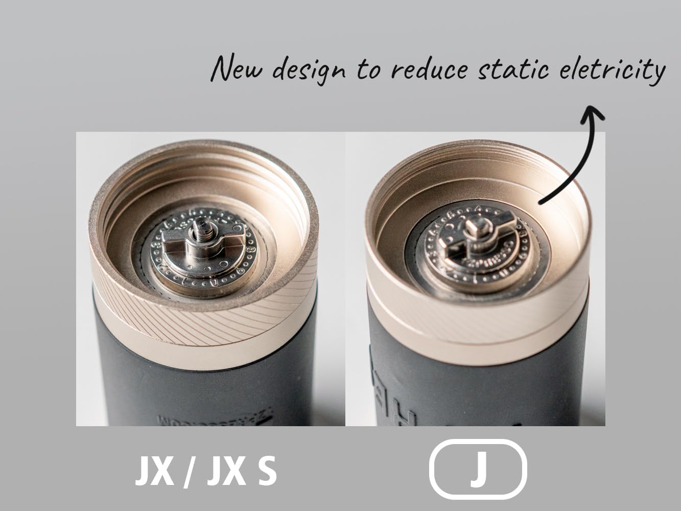 1Zpresso J Manual Coffee Grinder Silver Capacity 35g with Assembly Stainless Steel Conical Burr - Numercial Internal Adjustable Setting
