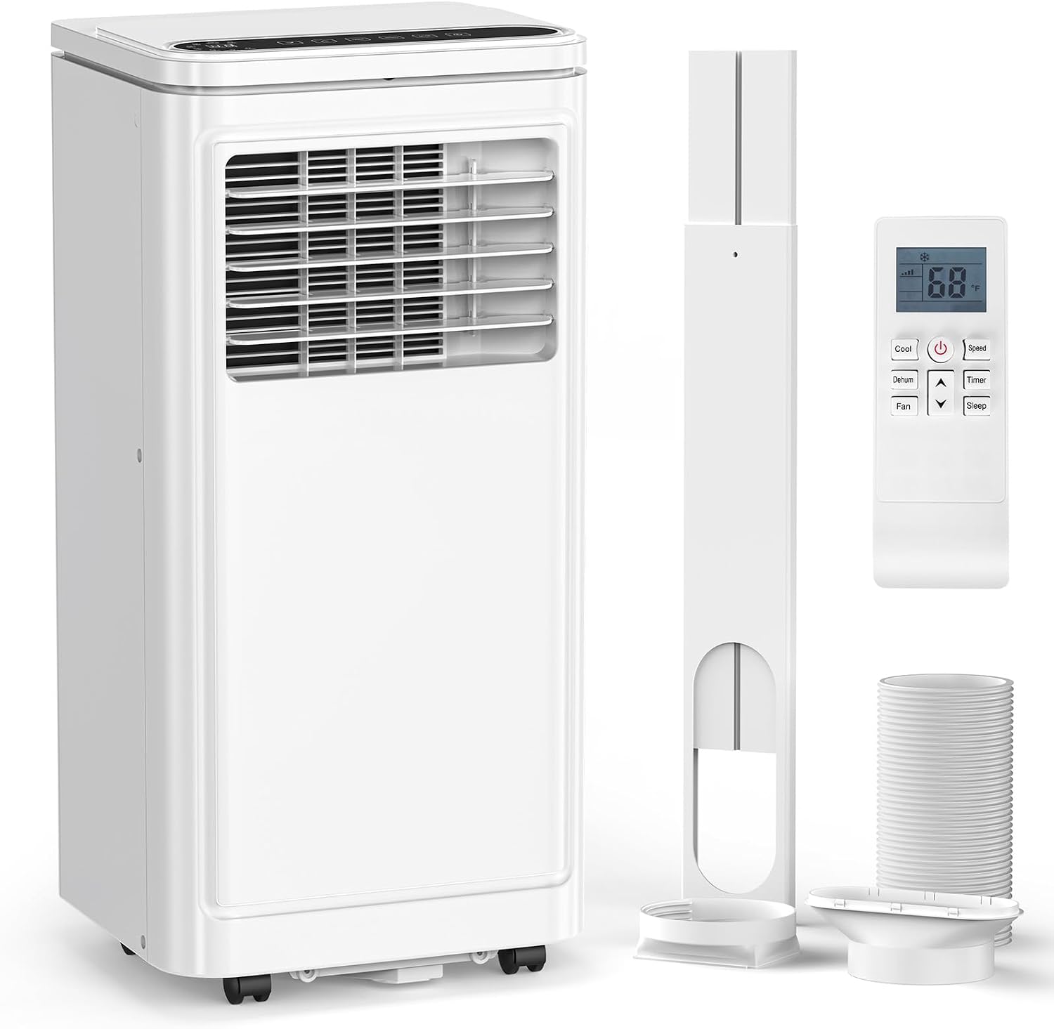 10000 BTU Portable Air Conditioners, 3-in-1 Portable AC Unit for Rooms up to 450 Sq.Ft, Mini Air Conditioner for Bedroom with Cooling, Dehumidifier & Fan Mode, 24H Timer, Sleep Mode