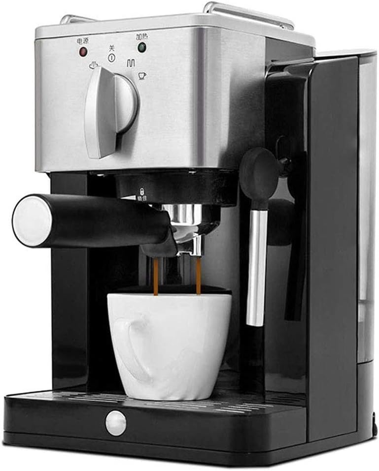 Coffee machine Coffee Machine Italian Retro Semi-Automatic Espresso Machine, Pumping Foam, Two Cups Of Coffee Machine, Stainless Steel, 110V~240V, Easy To Clean, Red
