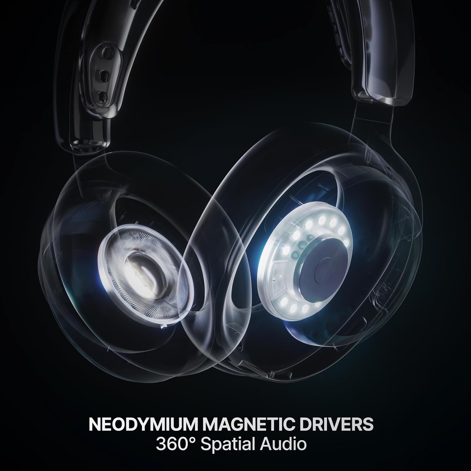 SteelSeries Arctis Nova 7 Wireless Gen 2 Gaming Headset - Real-Time App Control, 50+ HR Play, Neodymium Drivers, Mix 2.4GHz/Bluetooth, PC, PS5, PS4, Switch 1/2, Mobile - White