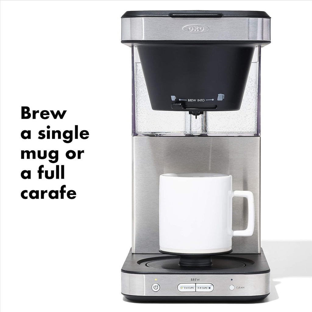OXO Brew 8 Cup Coffee Maker, Stainless Steel with 100 Count Coffee Filters
