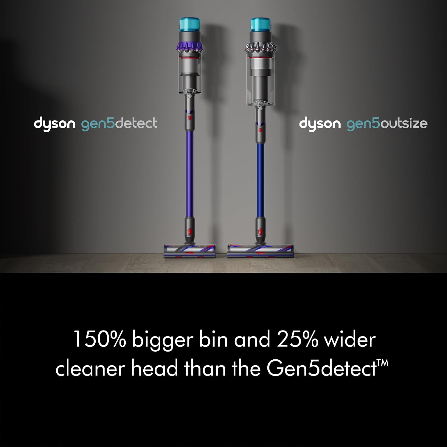 Dyson Gen5outsize Cordless Vacuum, 250AW, 3 Power Modes, Up to 140 Minutes,² XL bin, Illumination Reveals dust, HEPA Filtration, All Floor Types